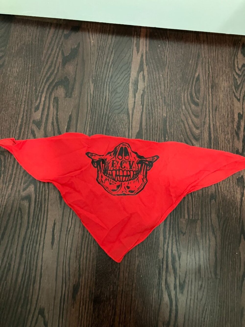 E Clampus Vitus ECV Red Bandana Skull Mask Biker Scarf Clamper Fraternal